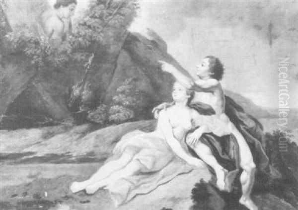 The Discovery Of Galatea And Acis                           By Polyphemus Oil Painting by Jacopo Amigoni