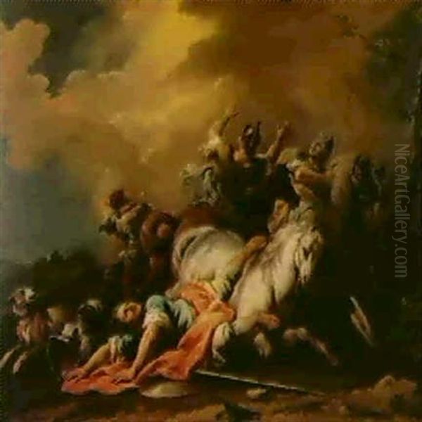 La Caduta Di Saulo Oil Painting by Jacopo Amigoni