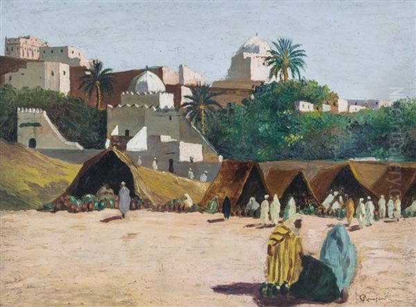 Accampamento Arabo Oil Painting by Giuseppe Amisani