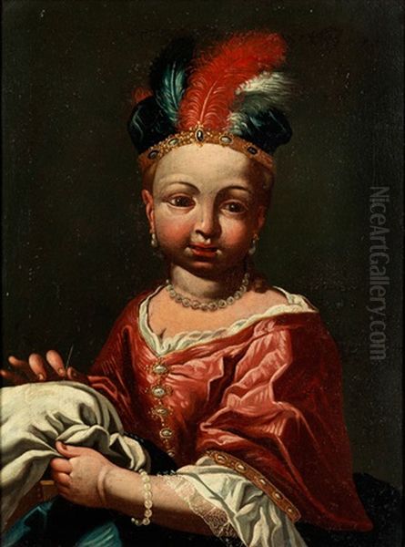 Kinderbildnis Oil Painting by Antonio Mercurio Amorosi