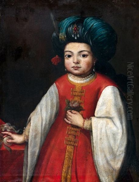 Portrait D'un Jeune Italien Costume A L'orientale Oil Painting by Antonio Mercurio Amorosi