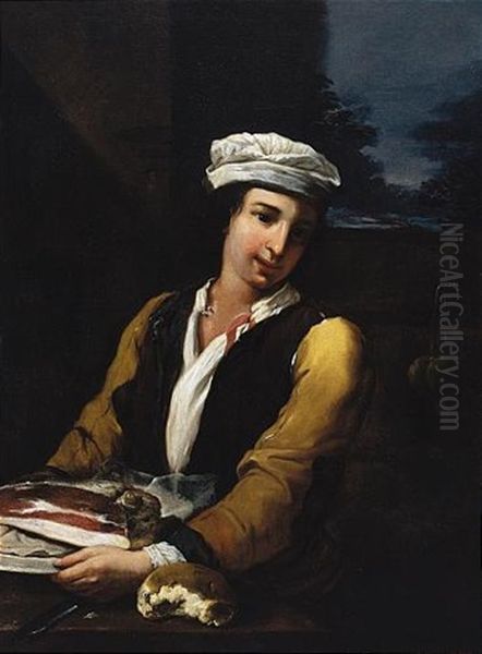 Giovane Ragazzo Con Berretta Oil Painting by Antonio Mercurio Amorosi