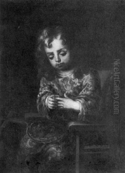 Le Christ Enfant Avec Les Instruments De La Passion Oil Painting by Antonio Mercurio Amorosi