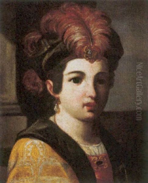 Ritratto Di Bambina Oil Painting by Antonio Mercurio Amorosi