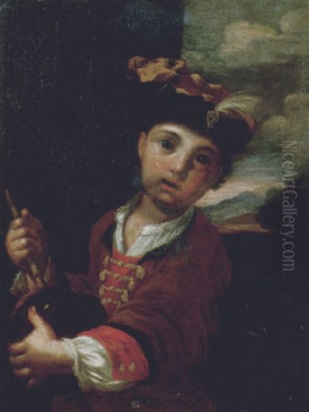 Il Suonatore Di Putipu Oil Painting by Antonio Mercurio Amorosi