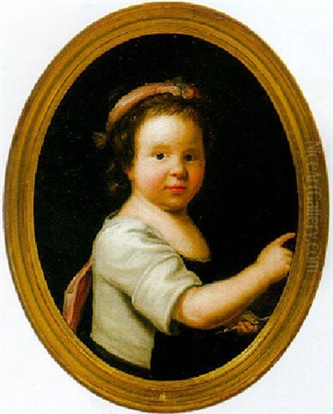 Ein Madchen Oil Painting by Antonio Mercurio Amorosi