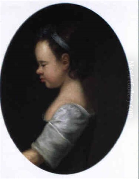 Ritratto Di Bambina Oil Painting by Antonio Mercurio Amorosi