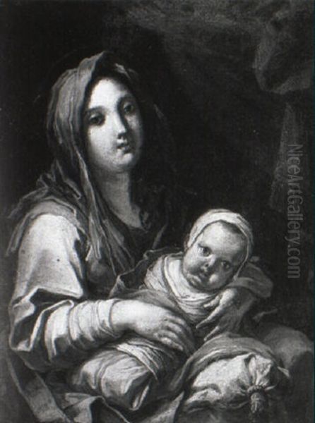 The Madonna And Child Oil Painting by Antonio Mercurio Amorosi