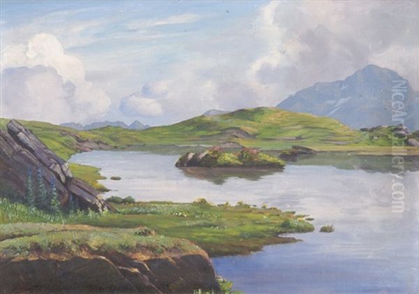 Tannensee Oil Painting by Wilhelm Amrhein