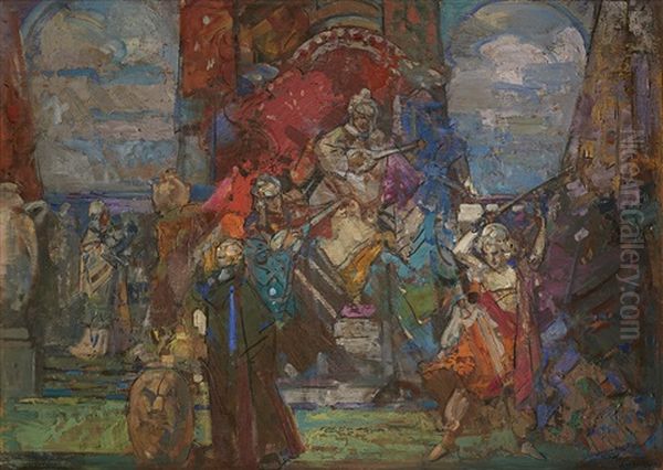 The Sword Dancer Oil Painting by John Henry Amshewitz