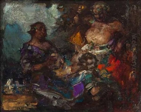 Silenus Oil Painting by John Henry Amshewitz