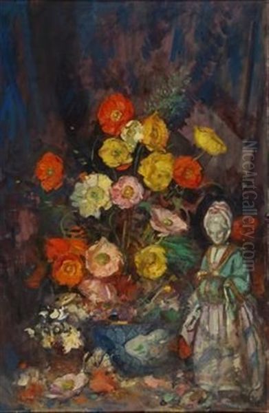 The Poppy Princess Oil Painting by John Henry Amshewitz