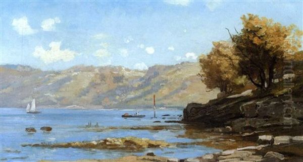 La Riviere De Pont-aven Oil Painting by Auguste Paul Charles Anastasi