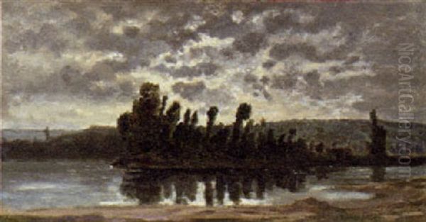 L'isle D'andresy, Le Soir Oil Painting by Auguste Paul Charles Anastasi