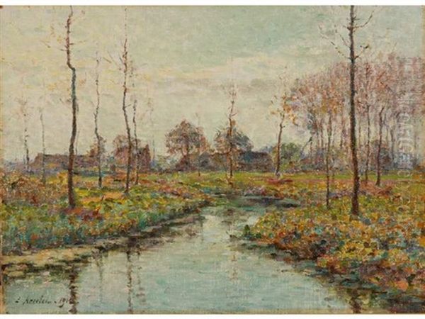 Bord De Riviere En Automne by Emile Ancelet