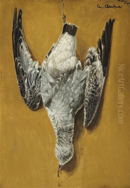 Nature Morte With Common Gull Oil Painting by Anna Kirstine Ancher