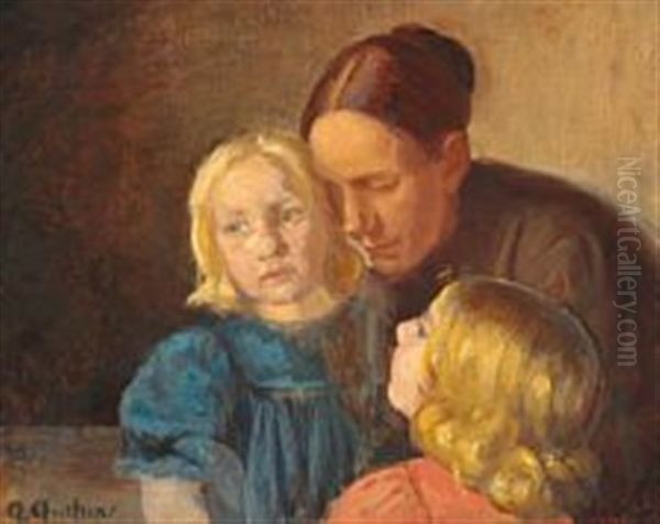 Consolation Oil Painting by Anna Kirstine Ancher