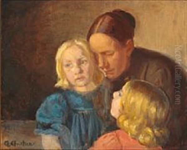 Consolation Oil Painting by Anna Kirstine Ancher