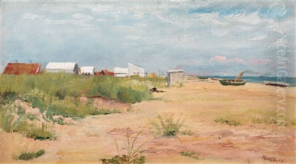 Beach Scene, Skagen Oil Painting by Anna Kirstine Ancher