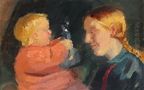 Mother And Child by Anna Kirstine Ancher