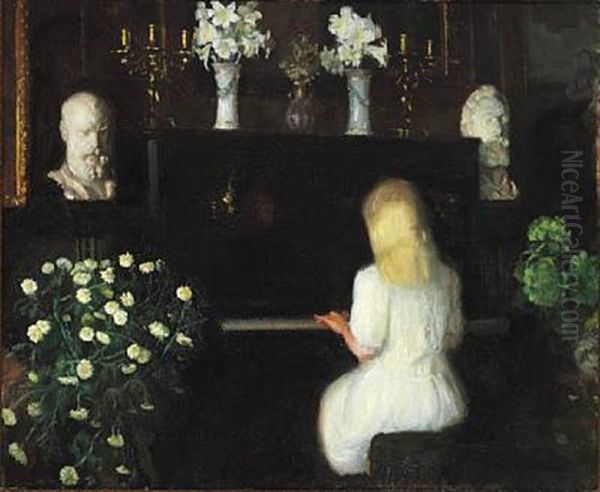 Musikovelse Oil Painting by Anna Kirstine Ancher