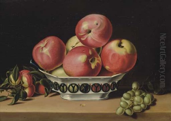 Bowl Of Apples Oil Painting by Woodside Abraham