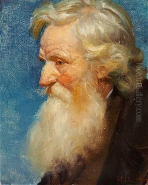 Gammel Mand (study) Oil Painting by Anna Kirstine Ancher