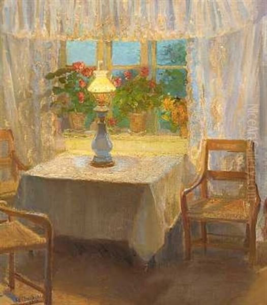 Interior Oil Painting by Anna Kirstine Ancher