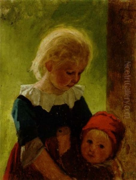 To Smapiger Oil Painting by Anna Kirstine Ancher