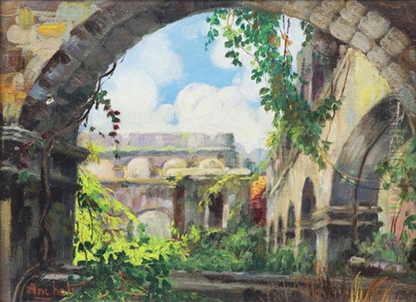 Guadalupe Ruins Oil Painting by Isidro Ancheta