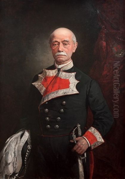 Portrait De Francesco Xavier De Rocaberti, Comte De Perelada Oil Painting by Ricardo Anckerman