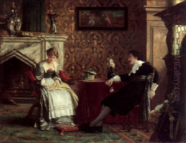 The Suitor Oil Painting by Ernst Anders