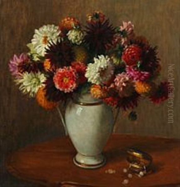 Still Life Oil Painting by Wilhelm Andersen