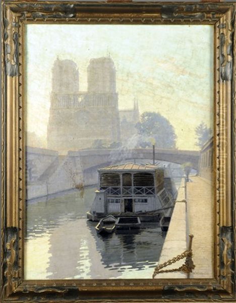 Notre Dame De Paris Oil Painting by Wilhelm Andersen