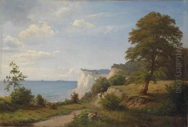 Vue Des Falaises De Non Oil Painting by Anders Andersen-Lundby