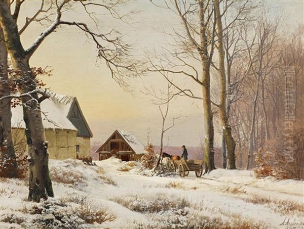 Der Heimkehrer Oil Painting by Anders Andersen-Lundby