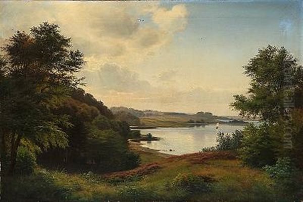 Danish Summer Landscape Oil Painting by Anders Andersen-Lundby