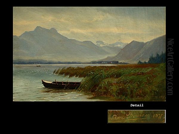 Fischerboot Am Chiemsee Oil Painting by Anders Andersen-Lundby