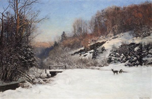 Waldlandschaft Im Winter by Anders Andersen-Lundby