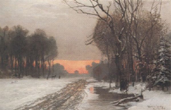 Schlosspark Nymphenburg Oil Painting by Anders Andersen-Lundby