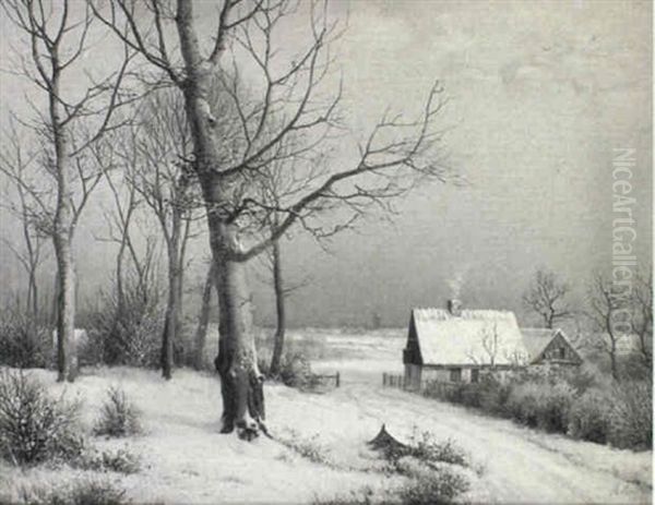 I Skovens Udkant Oil Painting by Anders Andersen-Lundby