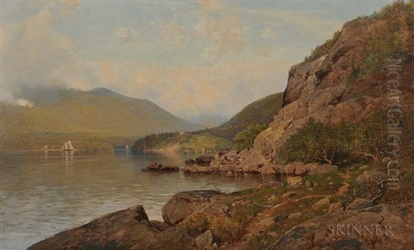 View Of The Hudson At West Point Oil Painting by Frank Anderson