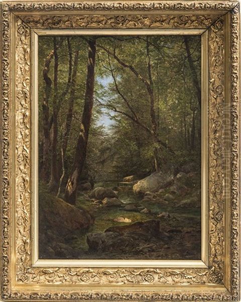 A Catskill Creek Oil Painting by Frank Anderson