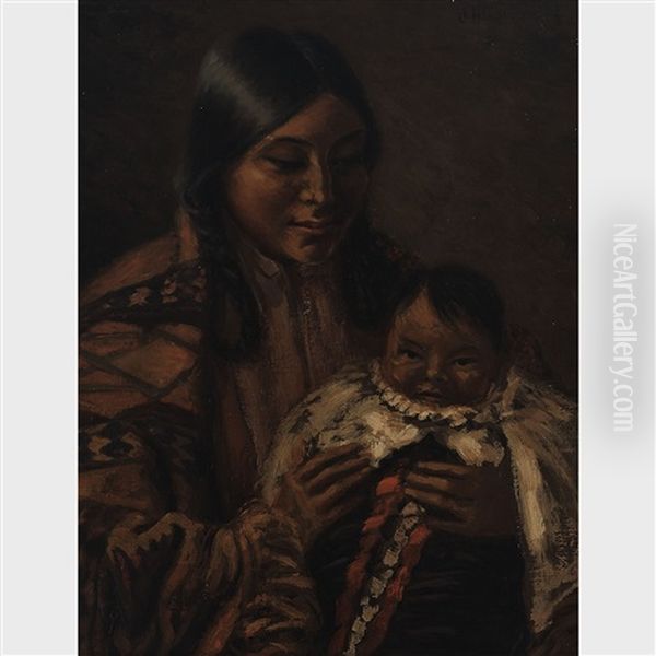 Mother And Child Oil Painting by James Anderson