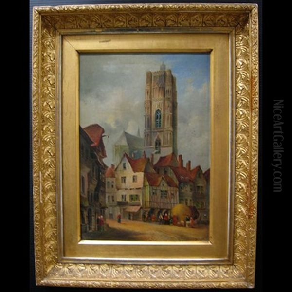 Rodez (france); Wartenberg (germany) (pair) Oil Painting by James Bell Anderson