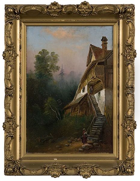 Near Zurich Oil Painting by James Bell Anderson