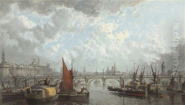 A London Panorama Oil Painting by John Macvicar Anderson