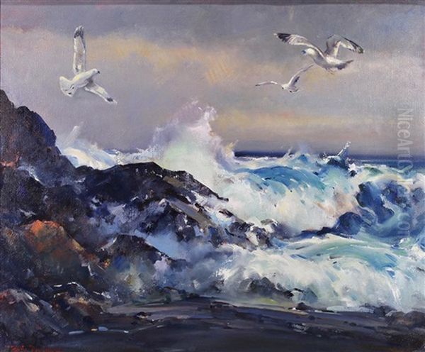 Winds In The Morning Oil Painting by Ruth A. (Temple) Anderson