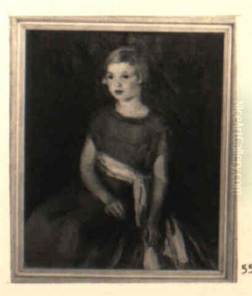 Portrait Of Laura Dean Oil Painting by Ruth A. (Temple) Anderson