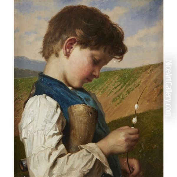 Little Boy Blue Come Blow Your Horn Oil Painting by Sophie Anderson